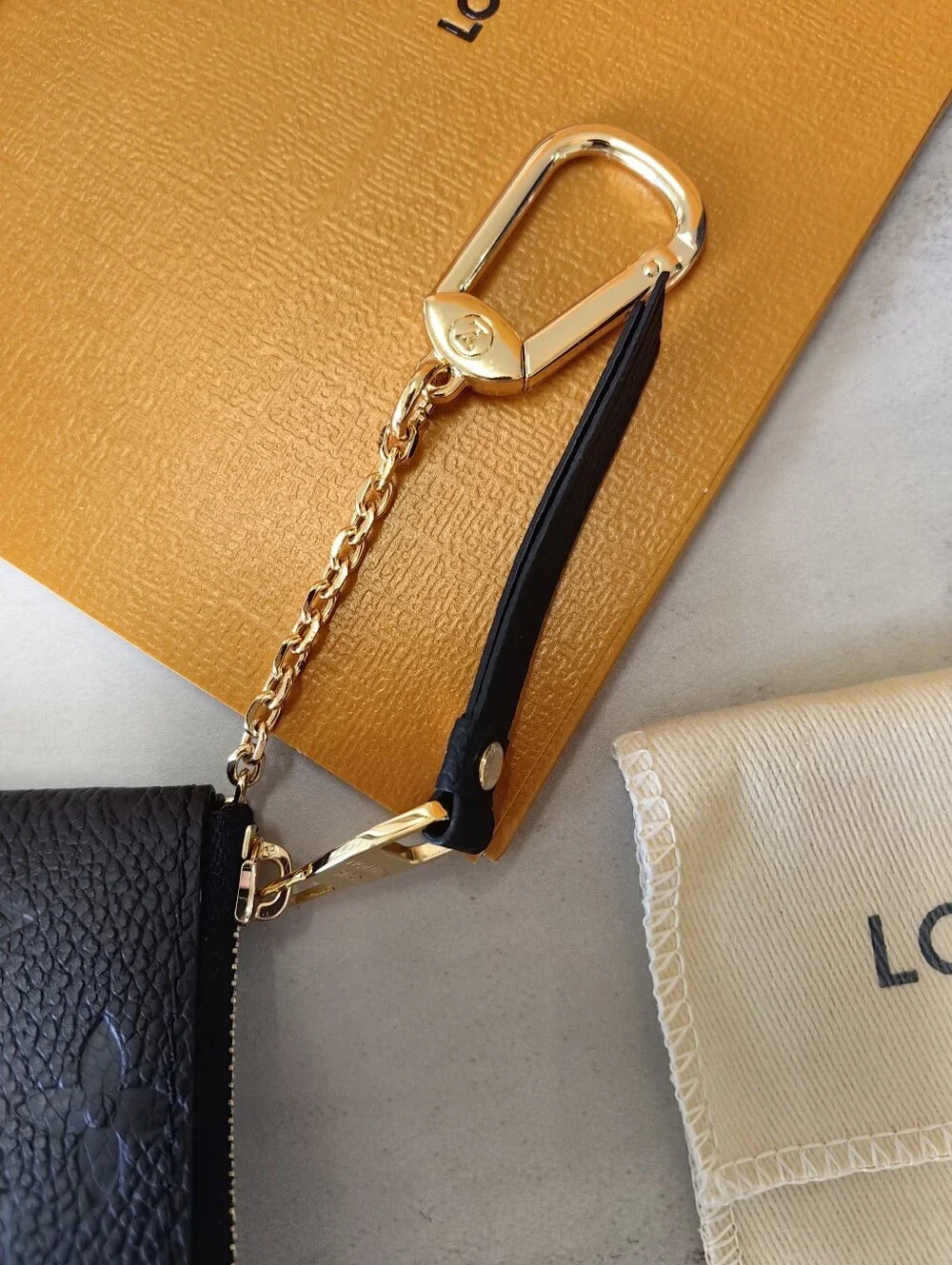 Louis Vuitton Black Monogram Key Pouch